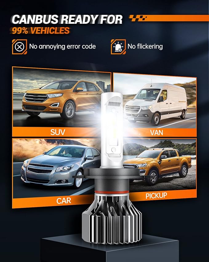 SEALIGHT H11/H9/H8 9005/HB3 Bulbs Combo or Fog, X4I 2024 88, 000LM Super Bright - Image 4