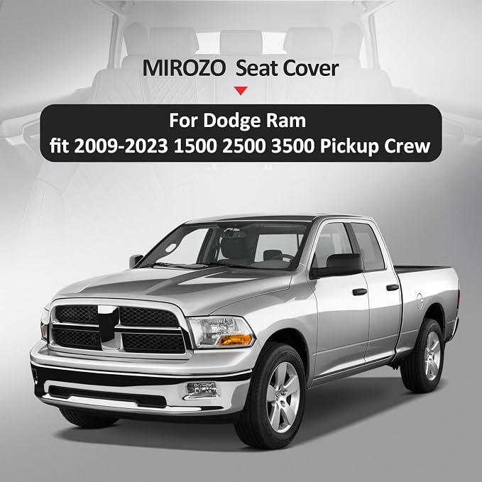 MIROZO Ram Seat Covers, Waterproof Truck Seat Covers Fits - Image 6