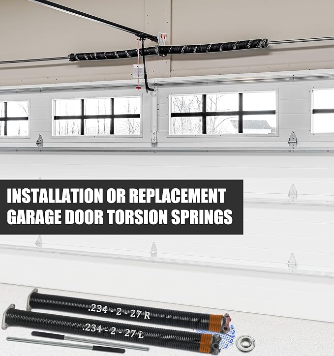 Garage Door Torsion Spring Set, Pair of 2" Electrophoresis Coated Garage Door - Image 7