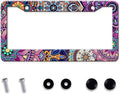 Mandala License Plate Frame, Boho Floral License Plate Holder, Flower Car Tag by MIXWIT