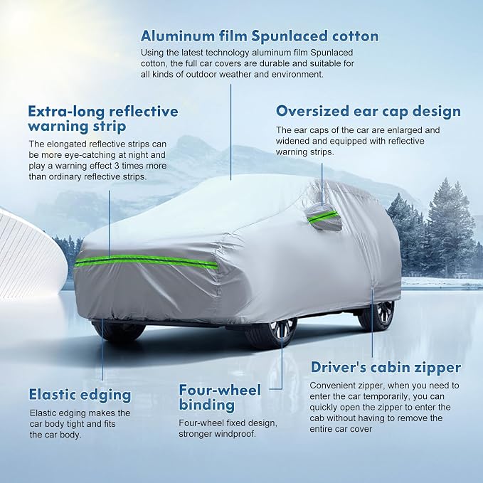 KEYOOG Full Car Cover Is All-weather Waterproof 6-layer, Universal In All - Image 6