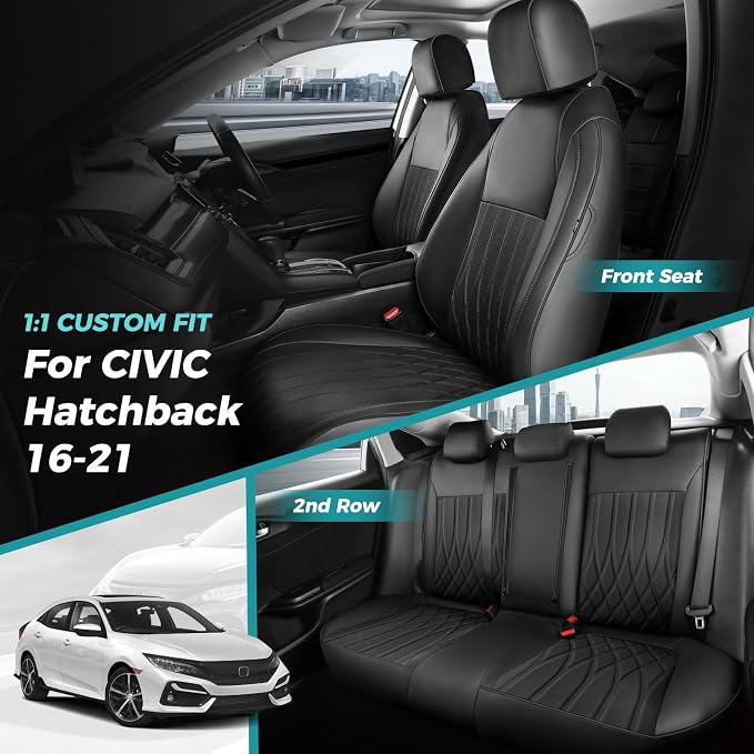 Seat Covers for Honda Civic Hatchback EX, Sport Touring, EXL 2016 2017 2018 - Image 7