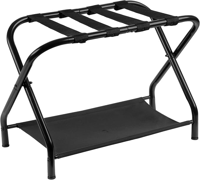 Heybly Luggage Rack, Steel Folding Suitcase Stand by HEYBLY