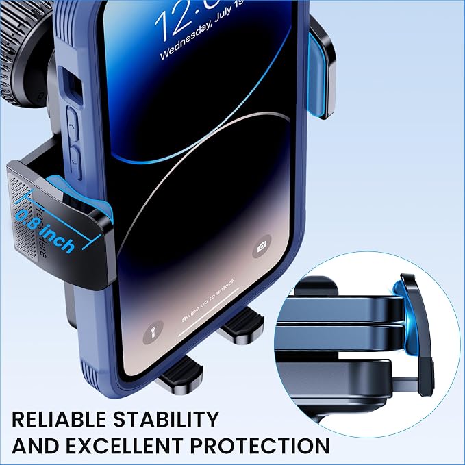 Phone Holder Car Cell Phone Car Holder 3 in 1 Dashboard Windshield Air Vent - Image 4
