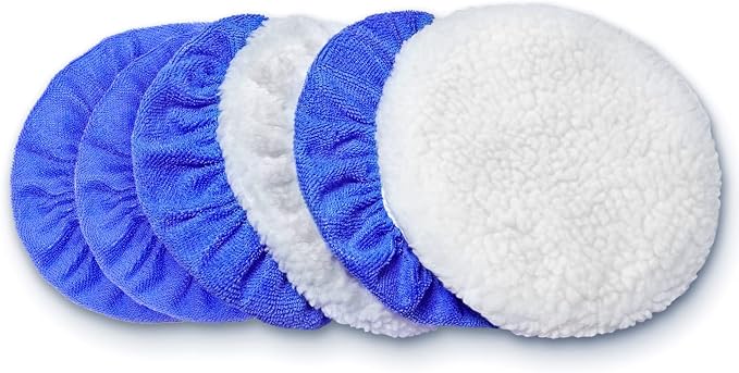 5 to 6 Inch Car Polisher Pad Bonnet, 10*Microfiber+5*Woollen - Image 6