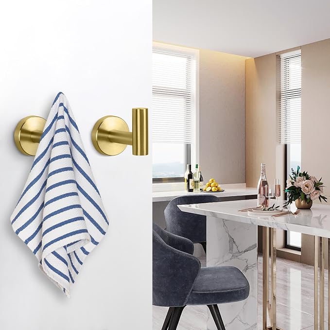 NearMoon Bath Towel Hooks- SUS 304 Stainless Steel Robe Hook Holder, Heavy Duty - Image 8