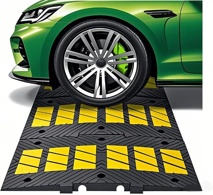 Speed Bumps for Driveway 35"x20"x2" Flexible Installation Connect Multiple - Image 7