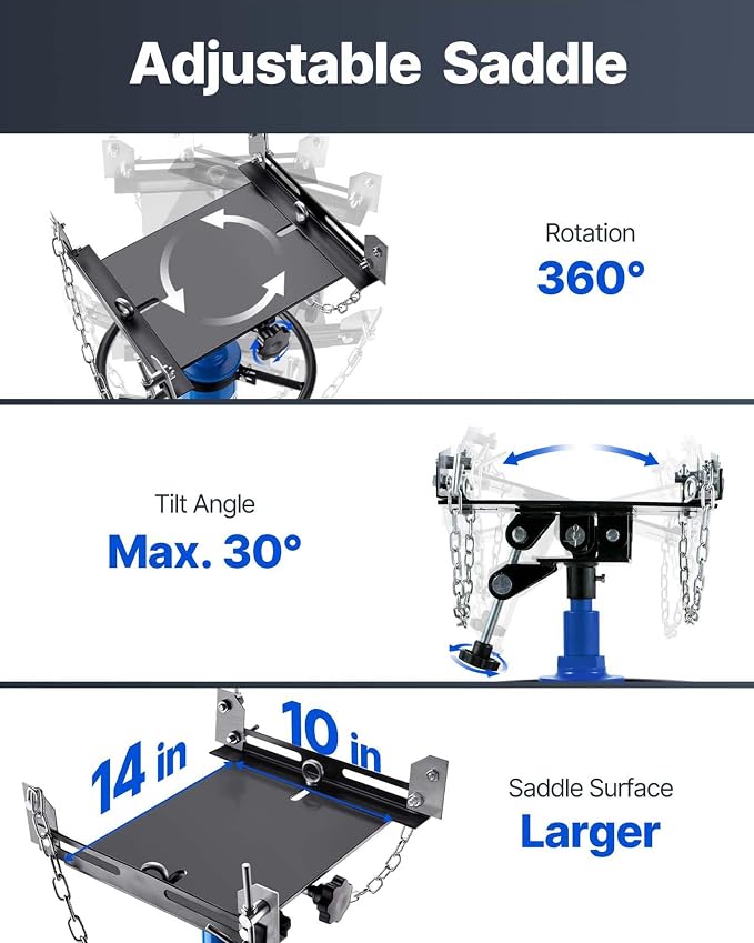 VEVOR Transmission Jack, 1100 lbs Hydraulic Telescoping Transmission Jack - Image 6