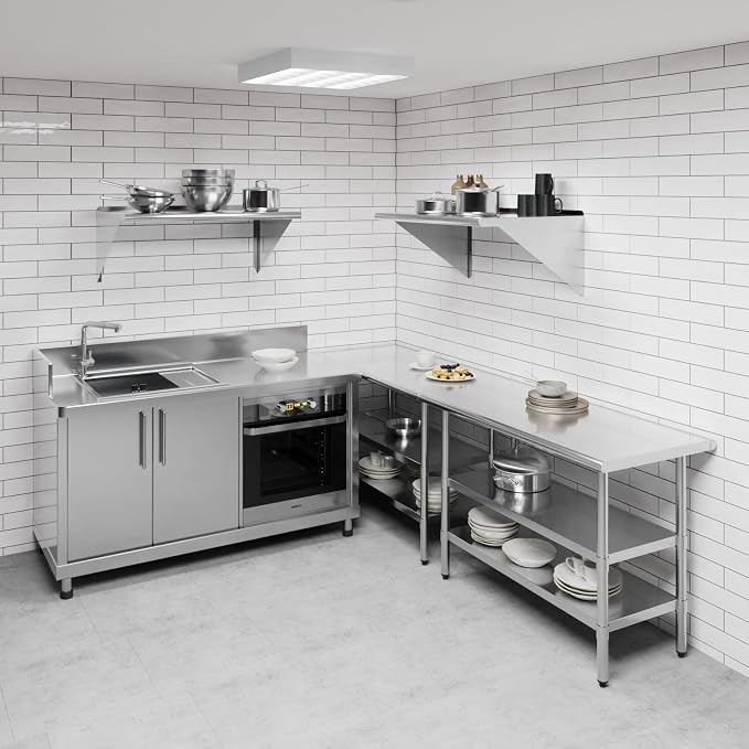 AmGood 36" Long X 24" Deep Stainless Steel Wall Shelf | NSF Certified | - Image 9