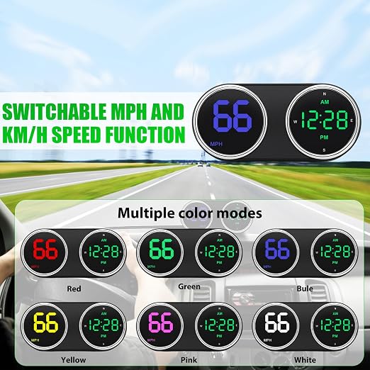 GPS Digital Speedometer for Car MPH, Universal HUD Speed Meter - Image 2