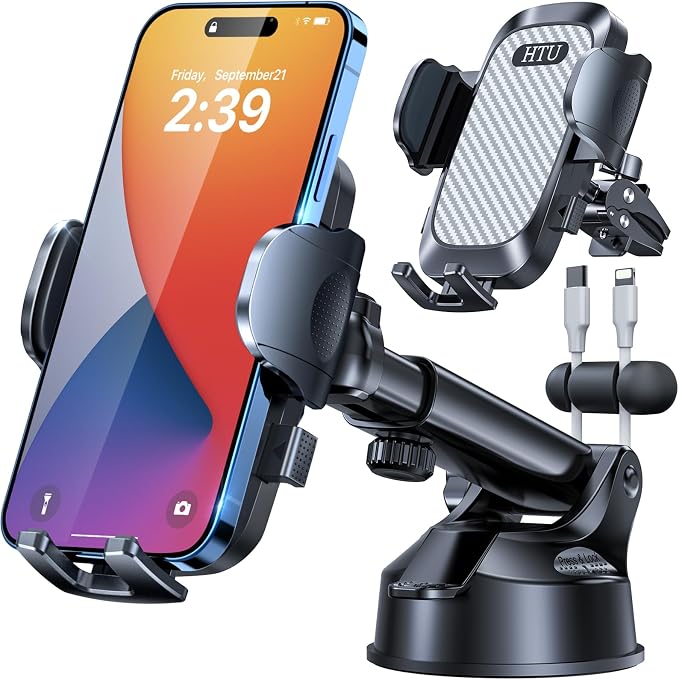 HTU 2025 Best Car Phone Holder 【Ultimate 5-in-1 & Upgraded 100+LBS Strongest by HTU15yearsincarmounts