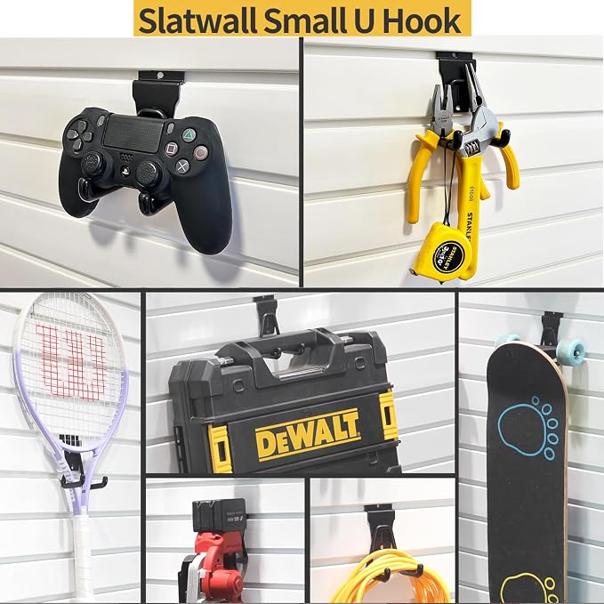 Slatwall Hooks, Garage Slatwall Accessories, 14 Pack Utility Hooks - Image 9