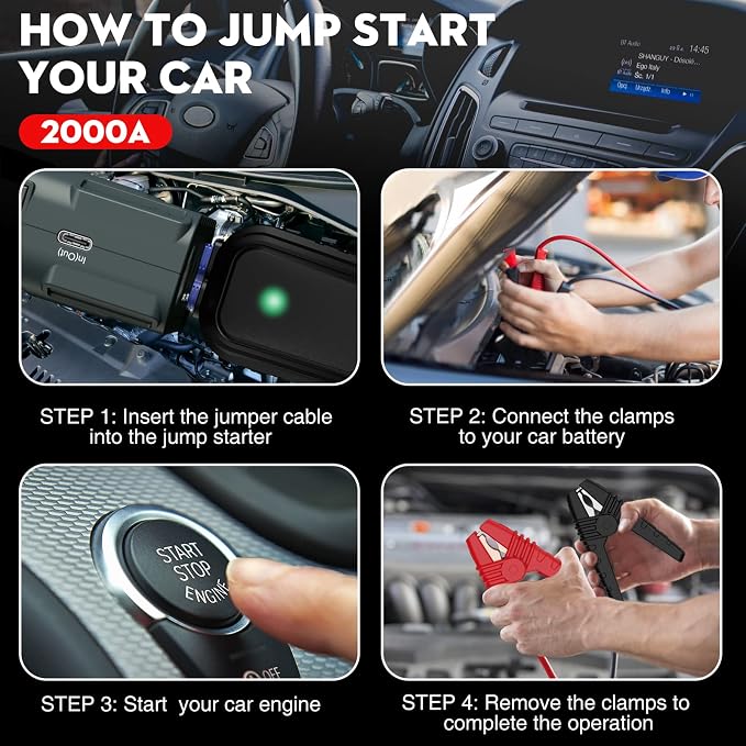 NEXPOW 2000A Peak Car Jump Starter - Image 4
