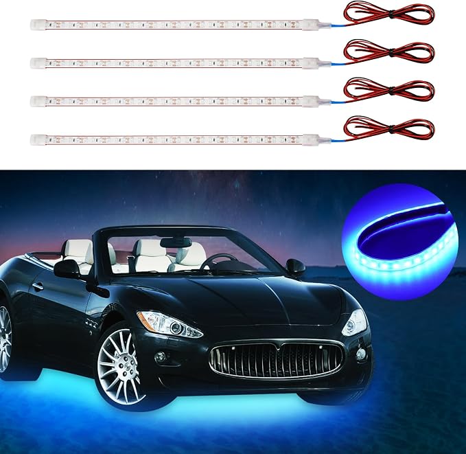 Blue Led Strip Light, IP68 Waterproof Car Exterior Light Strip, golf cart led by DUOFU365