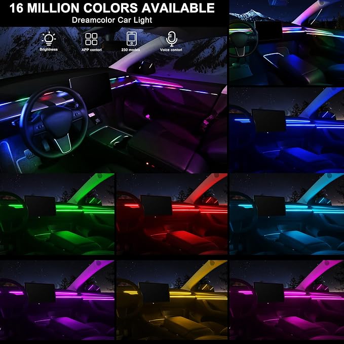 Dream+Color Acrylic Interior Car LED Strip Light - Image 2