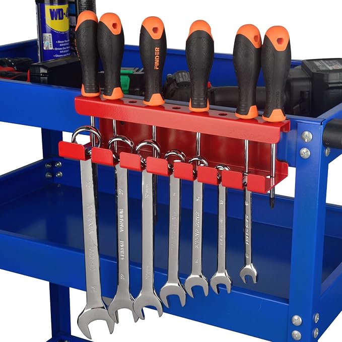 ULIBERMAGNET Magnetic Wrench Holder, Heavy Duty Red Magnetic Screwdriver Holder by ULIBERMAGNET