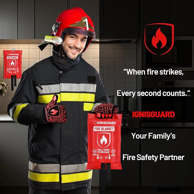 Emergency Fire Blanket for Home and Kitchen, Fiberglass Fire Blankets Emergency - Image 2