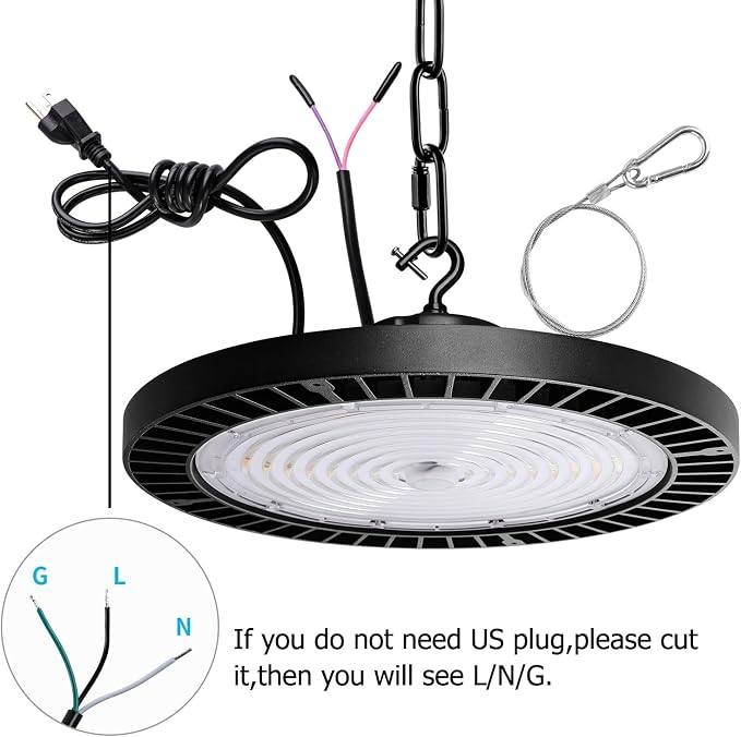 0-10V Dimmable UFO LED High Bay Light, 3 CCT Selectable LED Shop Lights - Image 7