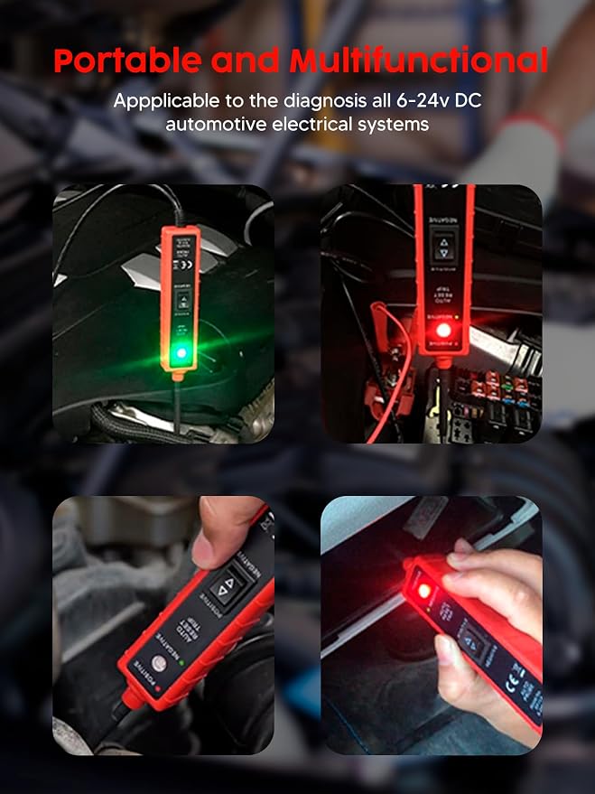 Power Circuit Probe Tester, 6-24V DC Circuit Tester, Test Light Automotive - Image 5