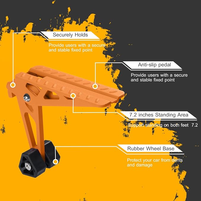 COWVIE Foldable Car Door Step Stand Pedal - Image 3