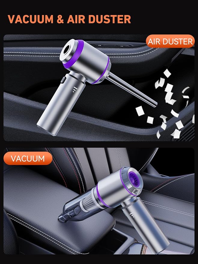 Vacuum/Air Duster 80, 000RPM Super Power Mini Car Vacuum Cleaner 4-in-1 air - Image 2