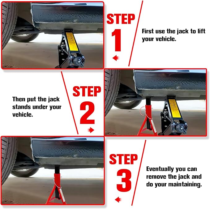 Jack Stands 3 Ton, Heavy Duty Jack Stands - Image 6