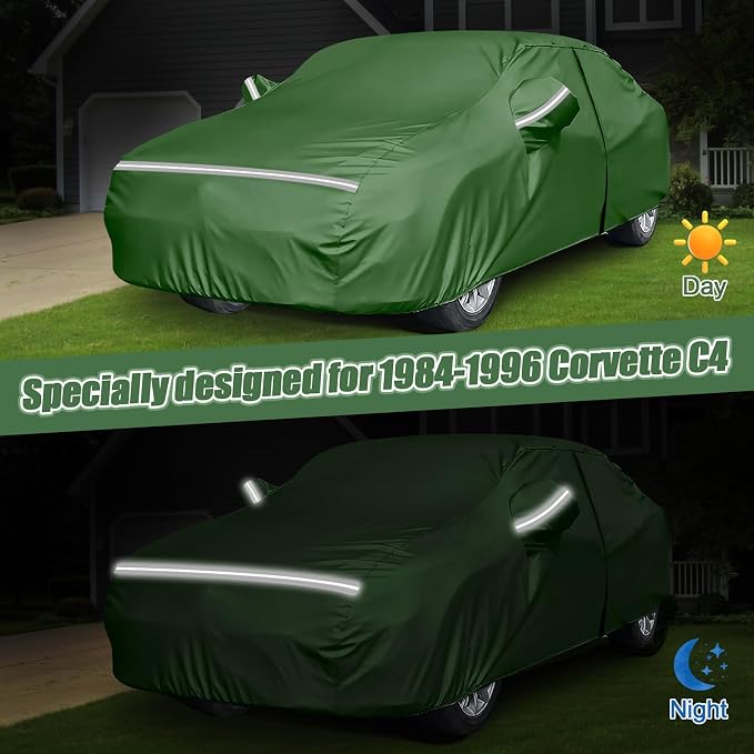 BOSSTONE Car Cover Custom Fit for Corvette C4 1984–1996, Waterproof All Weather - Image 8