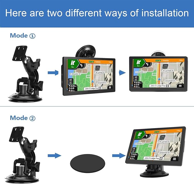 GPS Navigator for Car Truck RV – 9'' HD Touchscreen, Latest 2025 Map - Image 5