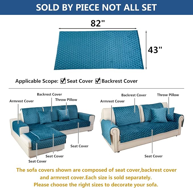 Eismodra Couch Cover, Sectional Couch Covers, Sofa Covers - Image 5