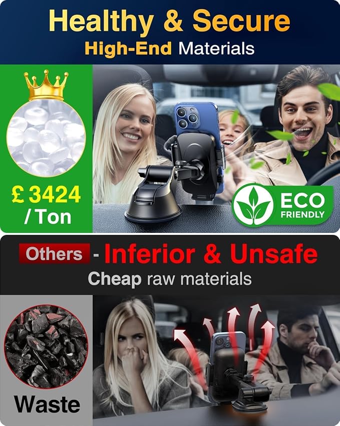 2025 YRU Ultimate Car Phone Holder Mount 【90+LBS Safest Strongest&Patent - Image 3