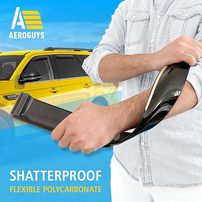 Extra Durable Window Deflectors in-Channel Window Visors Rain Guards Fit - Image 4