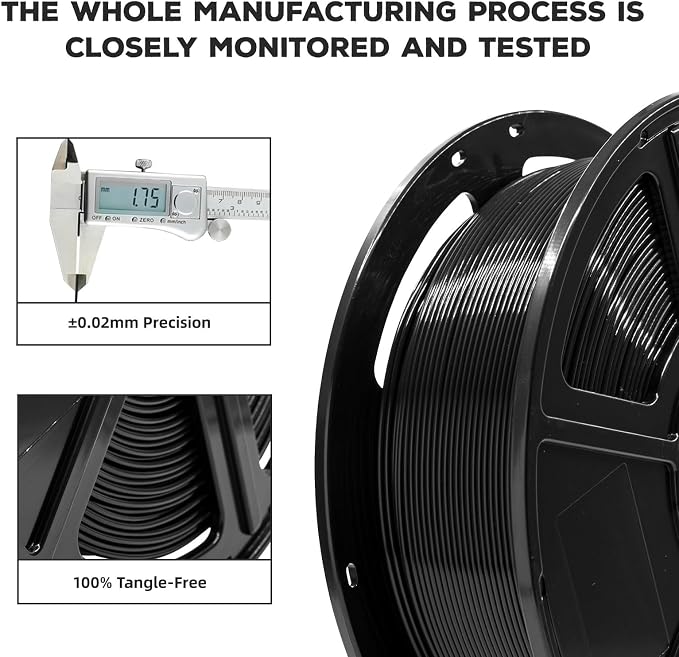 FLASHFORGE PLA Filament 1.75mm, 3D Printer Filament 1kg Spool, Dimensional - Image 3