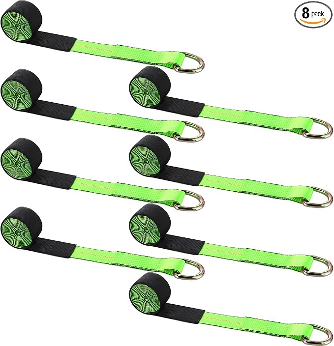 8Pack 2" X 10 ft Tow Truck Straps Lasso Wheel Lift Straps Lasso Tow Strap by Wowangce
