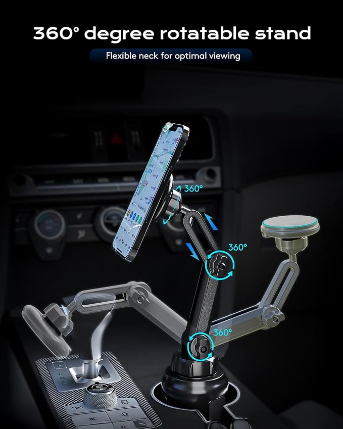 Magnetic Cup Phone Holder Car Wireless Charger - Image 2