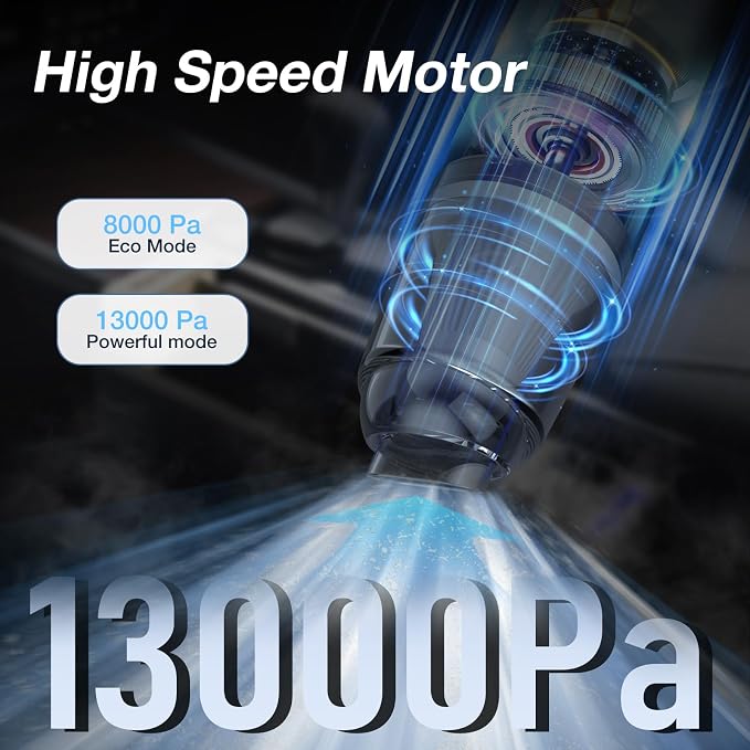 Car Handheld Vacuum Cordless 13000 PA Suction Power, Portable Mini Vacuum - Image 3