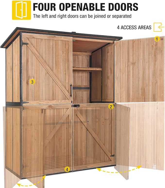 Aivituvin Storage Shed Outdoor Storage Cabinet Upgraded - Image 5