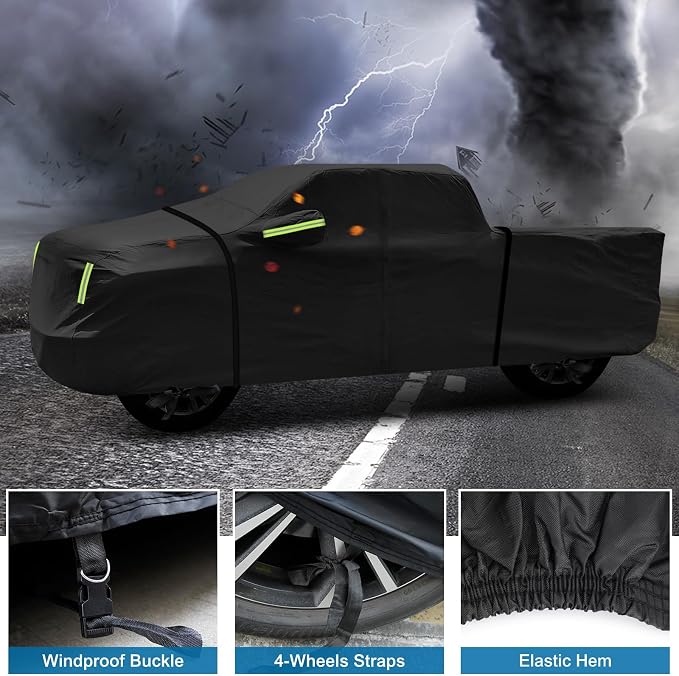 for Chevy Silverado 1500 Crew Cab 6.6 ft. Bed Truck Cover, Waterproof All - Image 4