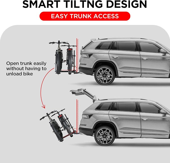 200LBS EZ-FOLD Aluminum 2-Ebike Carrier - Image 6
