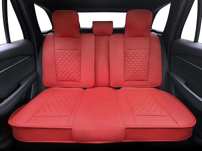 Elantrip Car Seat Cover Full Set Leather Car Seat Protector Universal fit - Image 4