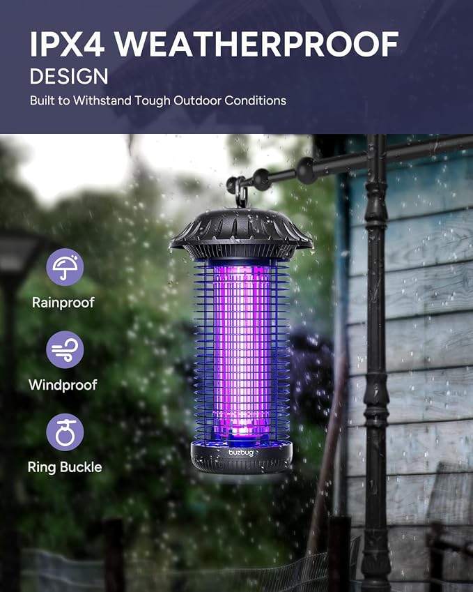 Buzbug LED Bug Zapper Indoor Outdoor, 10 Years Lifespan, 6.5ft Power Cord - Image 7