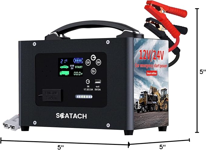 10000A Jump Starter, 24V 155WH Car Battery Jumper Starter - Image 7