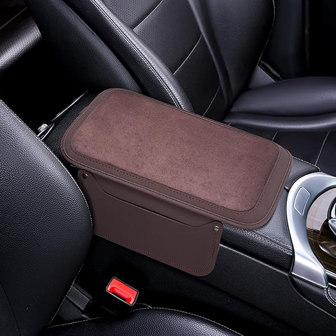 Arm Rest Cover for Car with 2 Storage Bags, Central Console Cover Armrest Pad by STSoleMeT