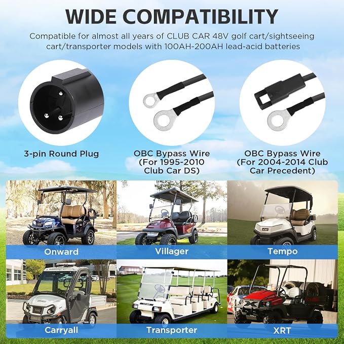 Club Car Charger 48V 18A Smart 1250W Golf Cart Battery Charger 48 Volt - Image 4