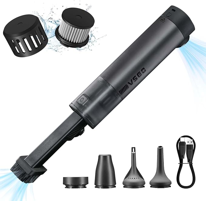 VSGO Cordless Car Vacuum, Compressed Electric Air Duster 17000Pa Suction by VSGO