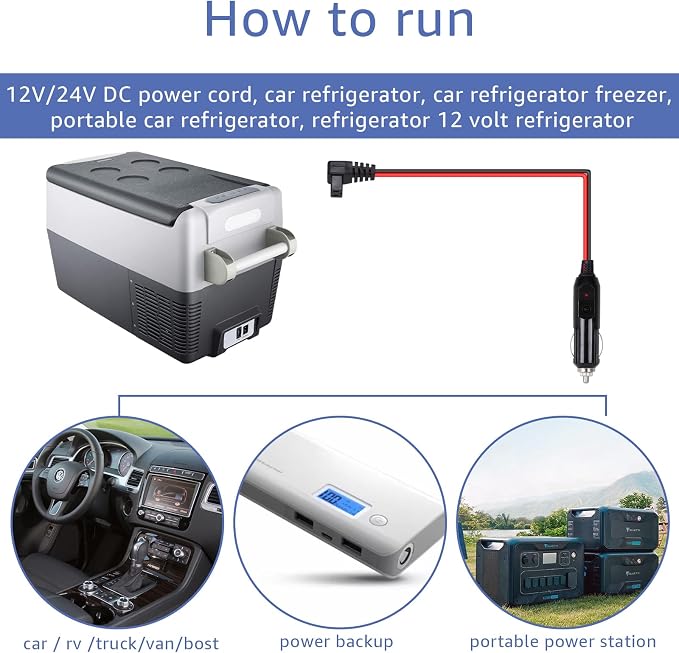 12V/24V Car Refrigerator Power Cord is Compatible - Image 5