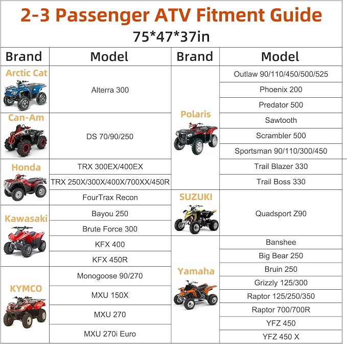 600D ATV Cover, Waterproof & Windproof 4 Wheeler Covers Outdoor Storage - Image 6