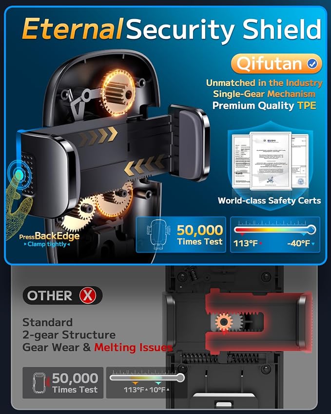 Qifutan Car Phone Holder Mount Phone Mount - Image 9