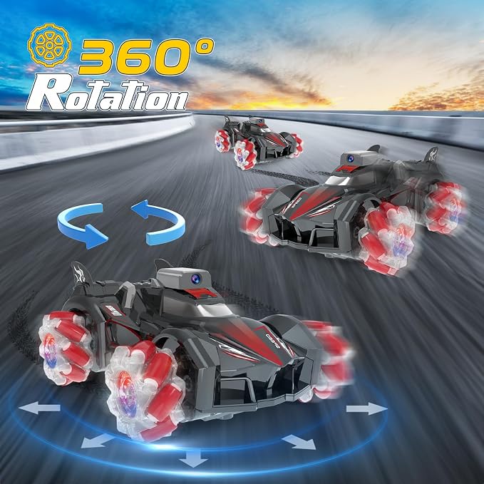 Yasola RC Car with Camera for Kids, Remote Control 360° Rotating High Speed - Image 4