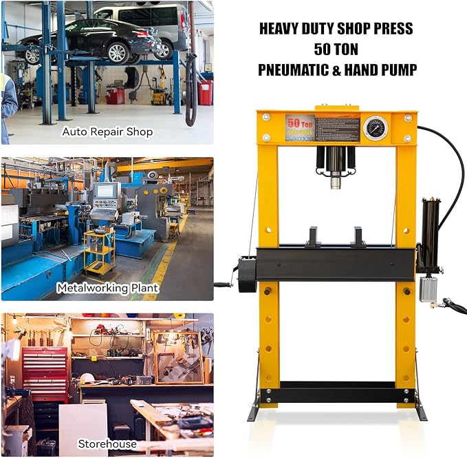 50T Hydralic Shop Press H-Frame Garage/Shop Floor Press - Image 9