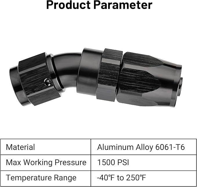 EVIL ENERGY 6AN 30 Degree One Piece Full Flow Hose End Fitting Swivel - Image 3
